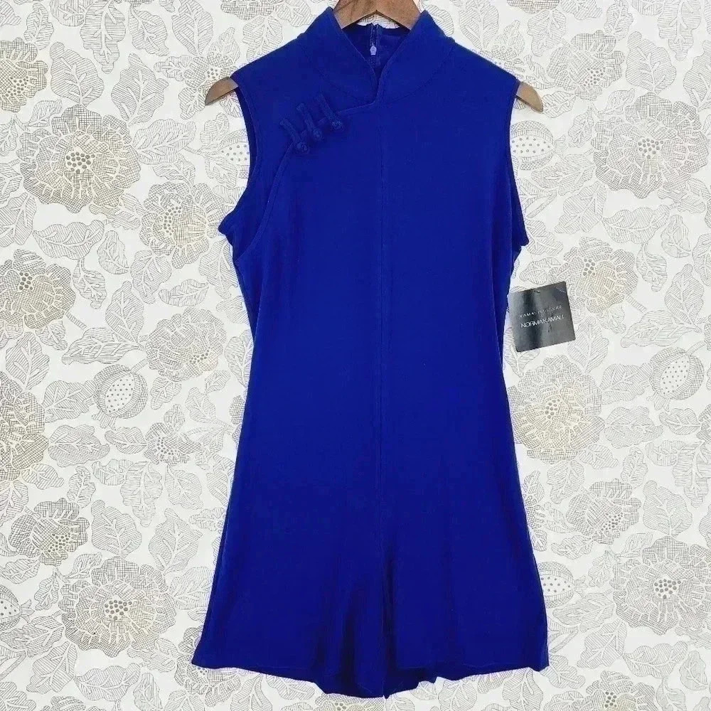 NWT  Kamaliku Ture x Norma Kamali Mock neck sleeveless Romper Women's M 8752